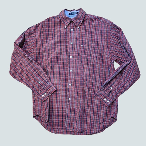 Tommy Hilfiger Other - Tommy Hilfiger Button Front Shirt Red Plaid Medium